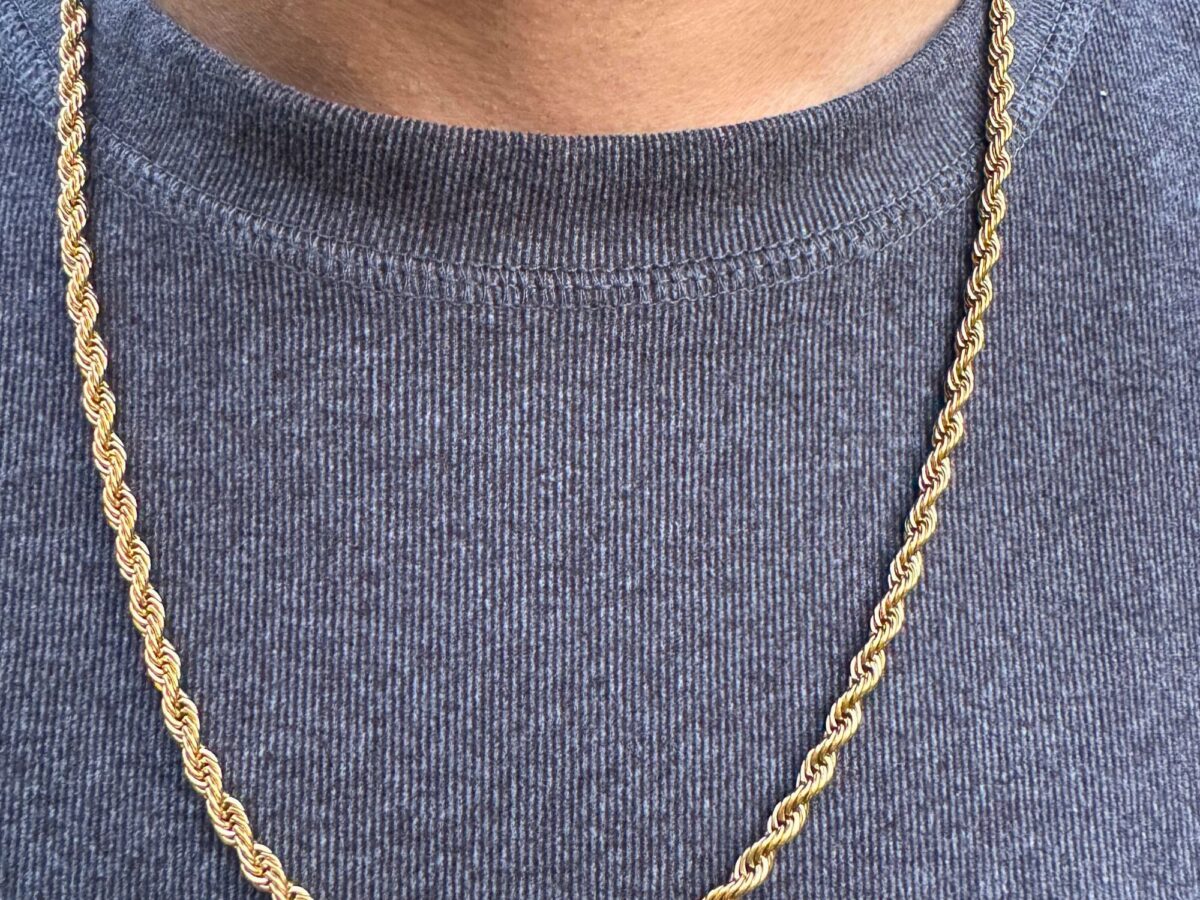 18k Gold Twist Chain Necklaces – Alnostudio